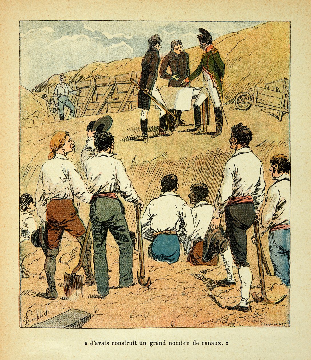 رسم توضيحي لـ Bombled Louis (1862-1927) من كتاب "The Memorial of Sainte Helene" للكونت Emmanuel de Las Cases (1766-1842): أدار نابليون الأعمال الرئيسية في فرنسا خلال فترة حكمه ، مجموعة جزئية بواسطة تفجير لويس تشارلز