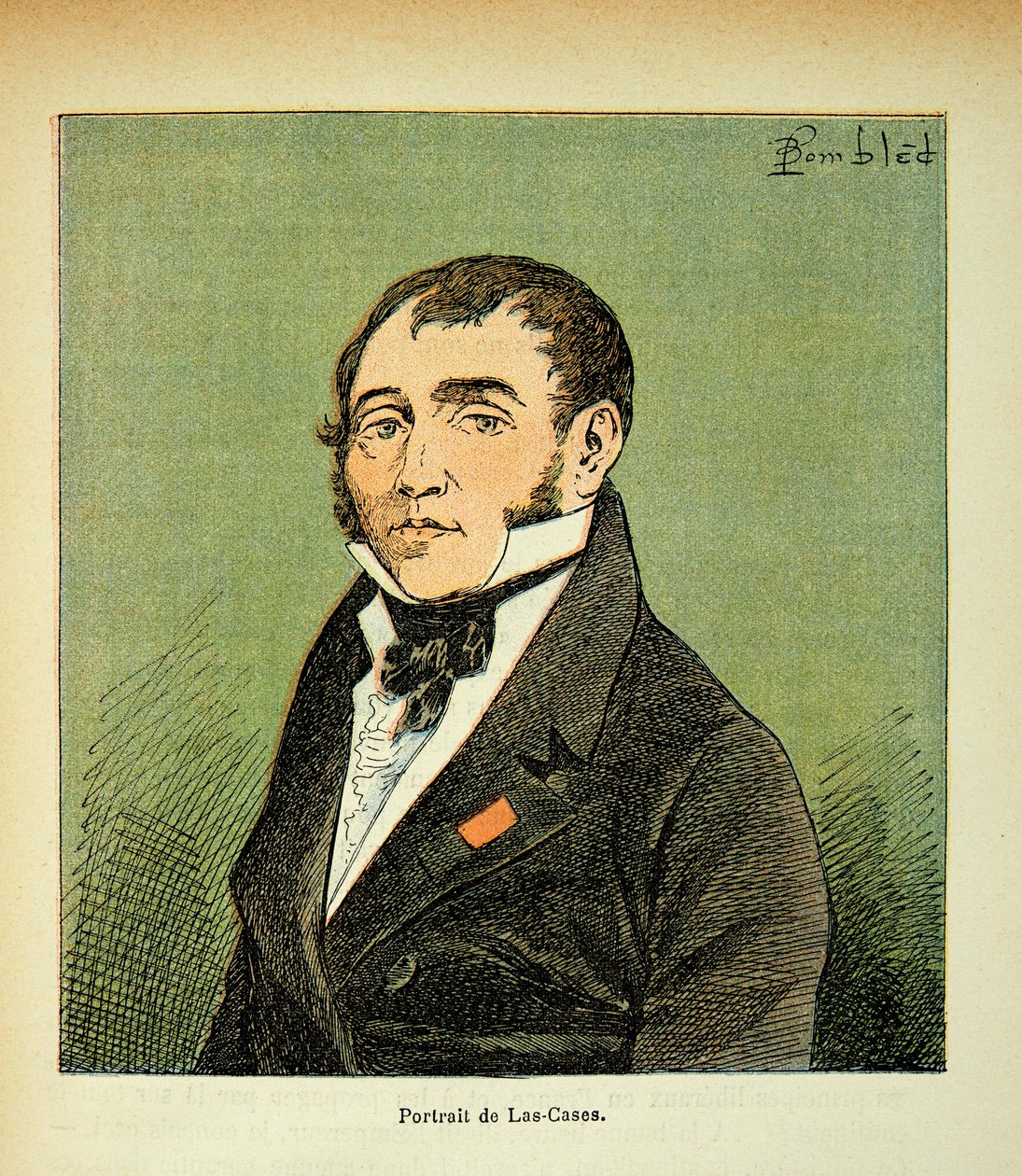 رسم توضيحي لـ Bombled Louis (1862-1927) من كتاب "The Memorial se Sainte Helene" للكونت Emmanuel de Las Cases (1766-1842): صورة لحالات لاس ، مجموعة خاصة بواسطة تفجير لويس تشارلز