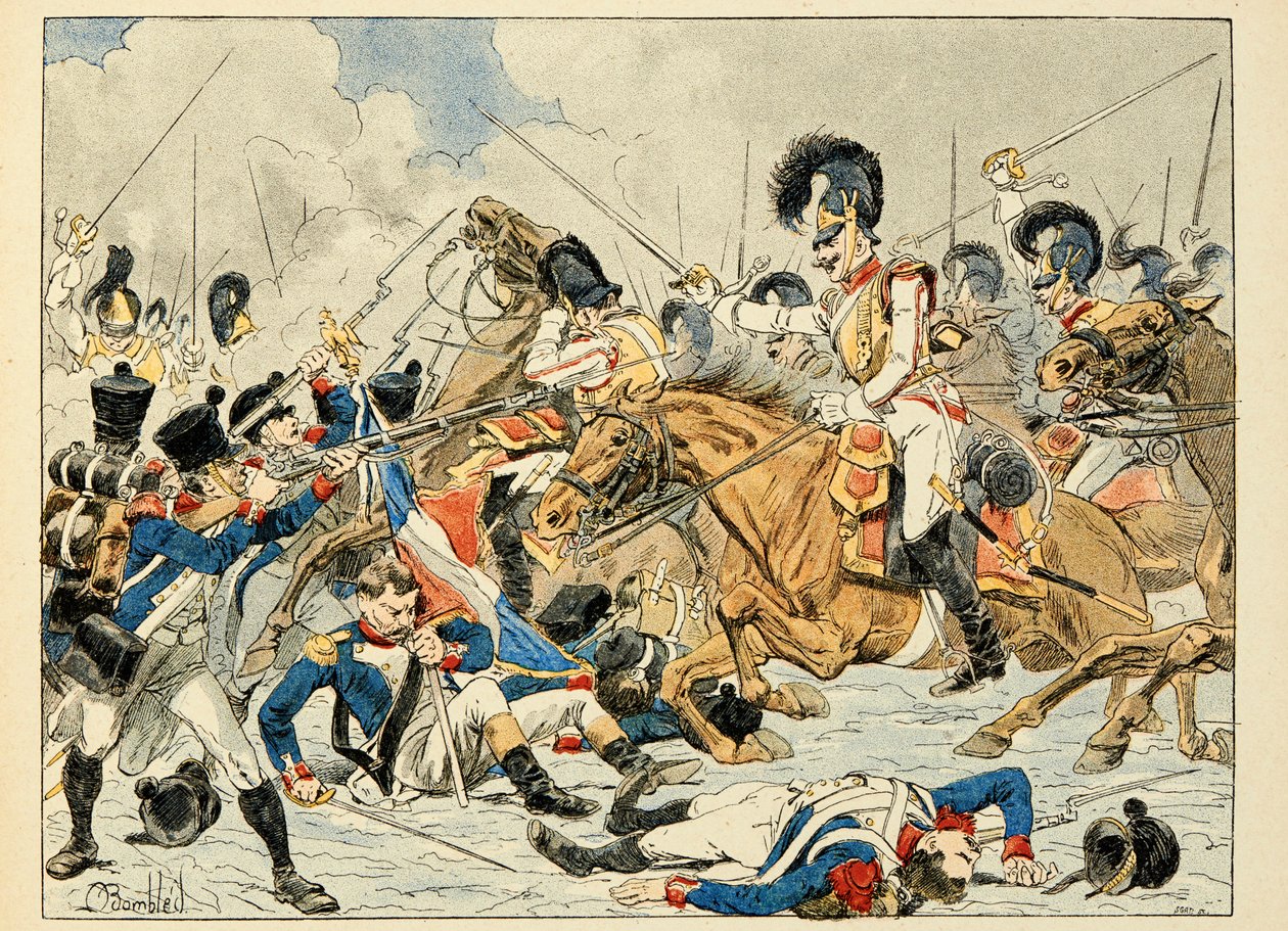 رسم توضيحي مأخوذ من كتاب "Les heros du Siecle" ، وهو روايات قصصية كتبها ديك دي لونلاي ورسمها لويس بومبلد (1862-1927) بواسطة تفجير لويس تشارلز
