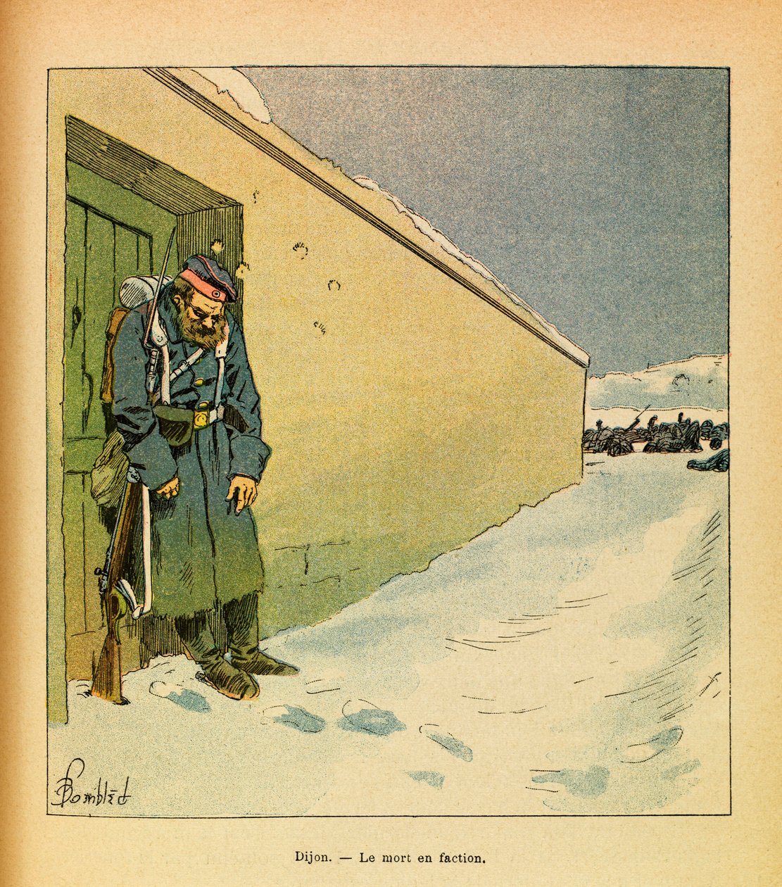 L'Armee de l'Est بواسطة Eugene Sergeant ، dit Grenest ، مصور من قبل لويس بومبلد (1862-1927) (الحرب الفرنسية الألمانية ؛ حملة 1870-1871): Le mort en فصيل ، مجموعة جزئية بواسطة تفجير لويس تشارلز