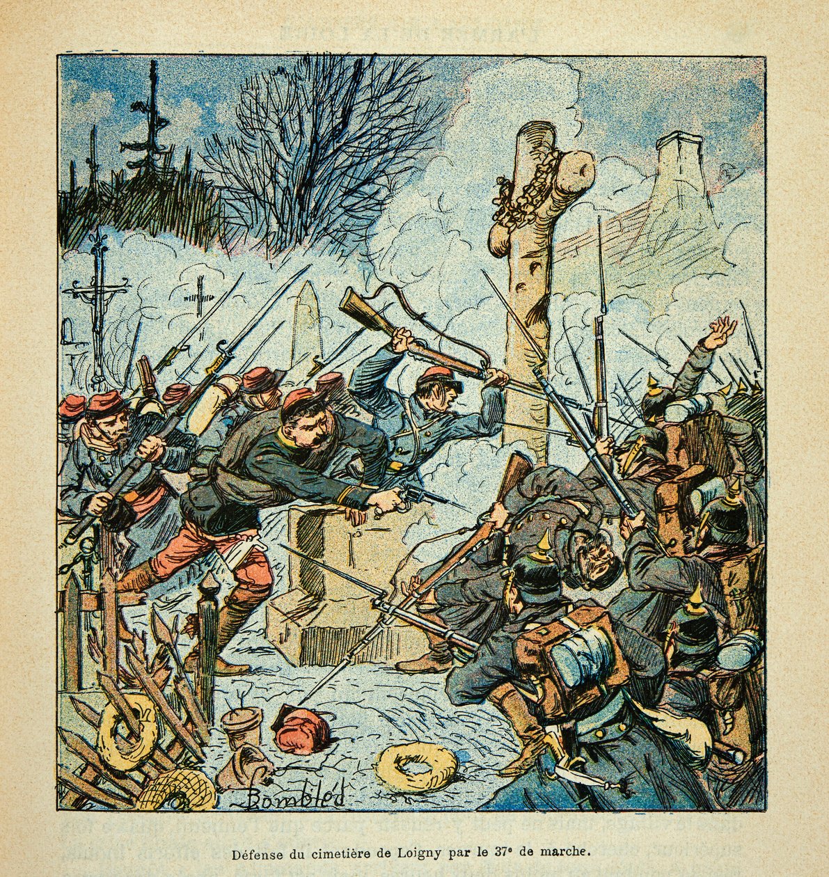 L'Armee de la Loire بواسطة Eugene Sergent ، dit Grenest ، رسمها Louis Bombled (1862-1927) (الحرب الفرنسية الألمانية ؛ حملة 1870-1871): معركة Loigny في 2 ديسمبر بواسطة تفجير لويس تشارلز