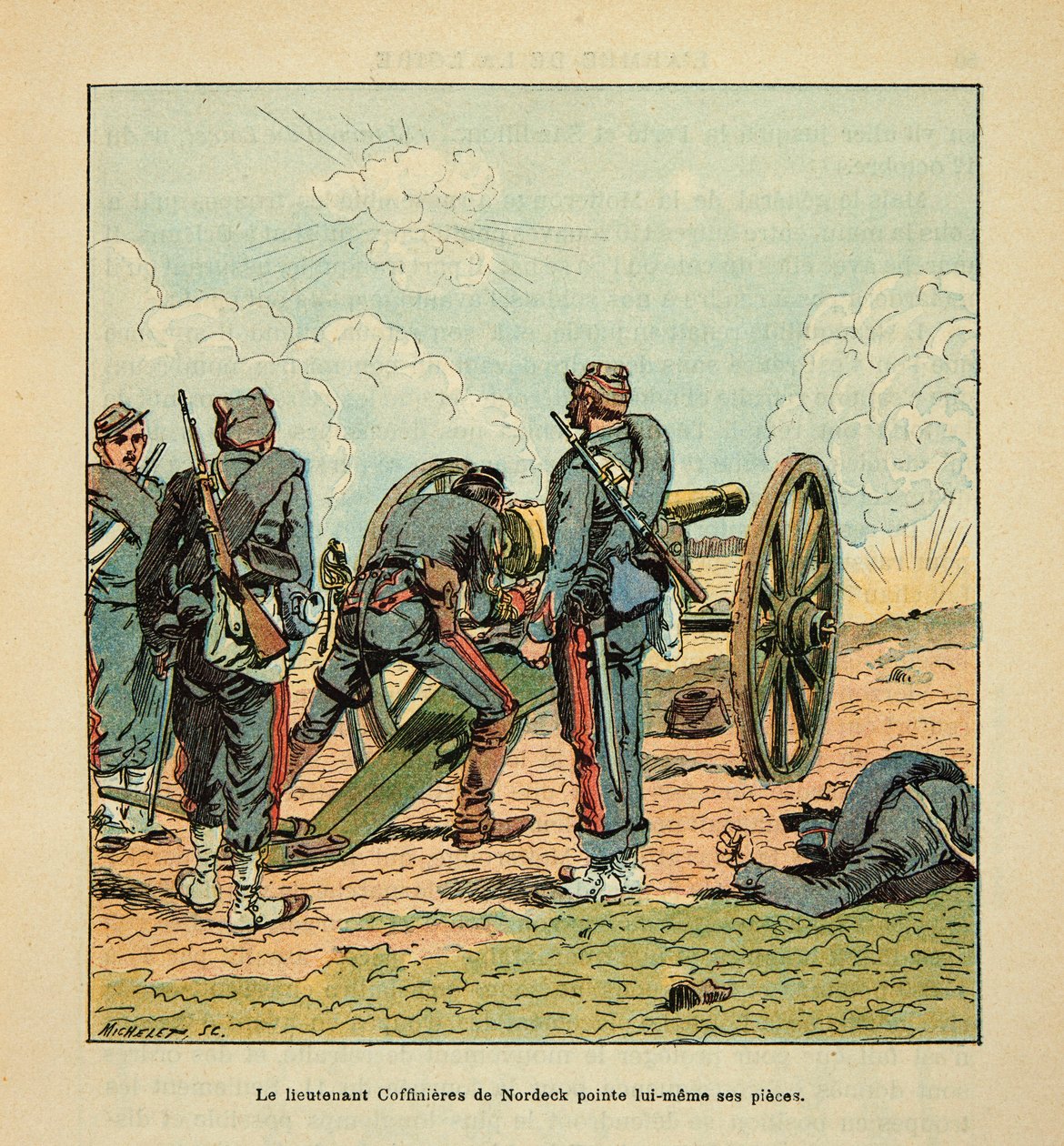 L'Armee de la Loire بقلم يوجين سيرجنت ، ديت جرينست ، مصور من قبل لويس بومبلد (1862-1927) (الحرب الفرنسية الألمانية ؛ الحملة 1870-1871): معركة أورليانز في 11 أكتوبر بواسطة تفجير لويس تشارلز