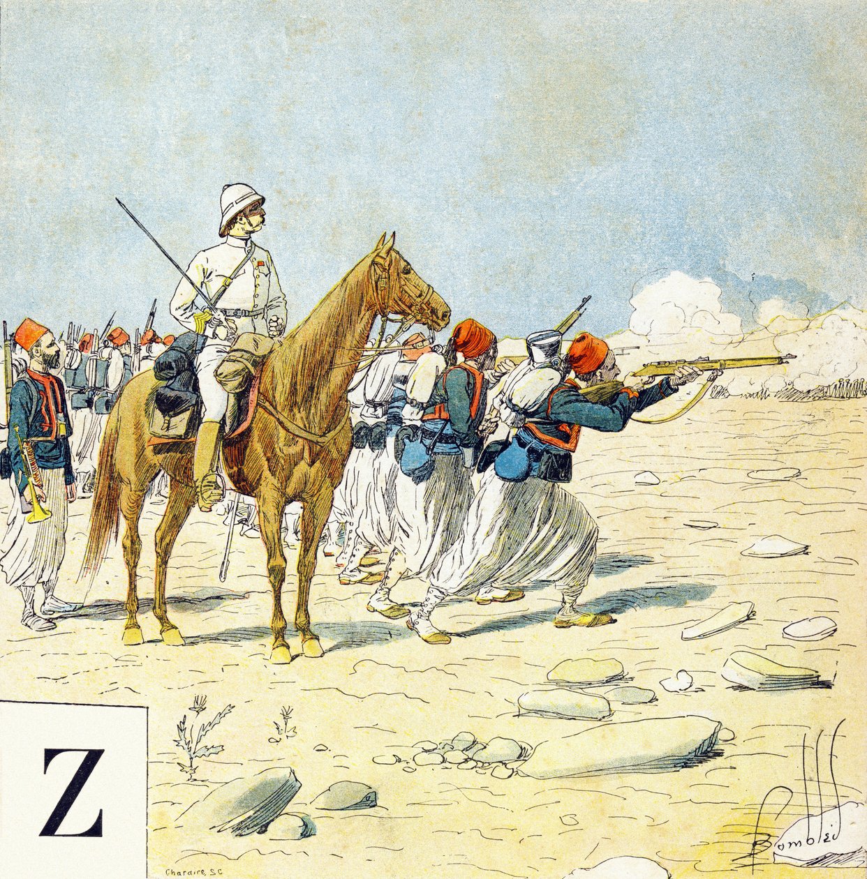 الحرف Z: الزواف ، "Je serai soldat" (سأكون جنديًا) - الأبجدية العسكرية بواسطة تفجير لويس تشارلز