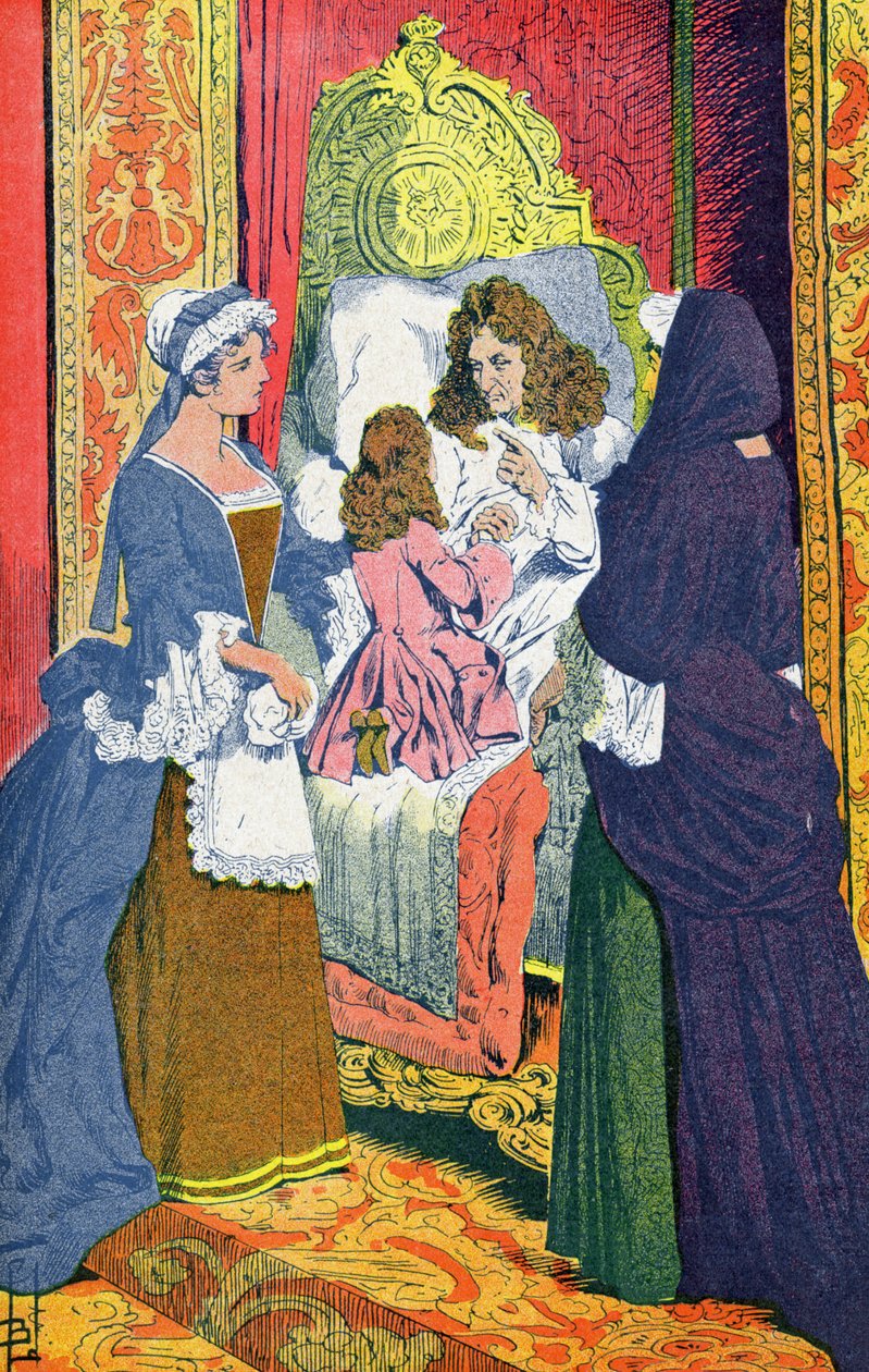 Louis XIV on his deathbed بواسطة تفجير لويس تشارلز