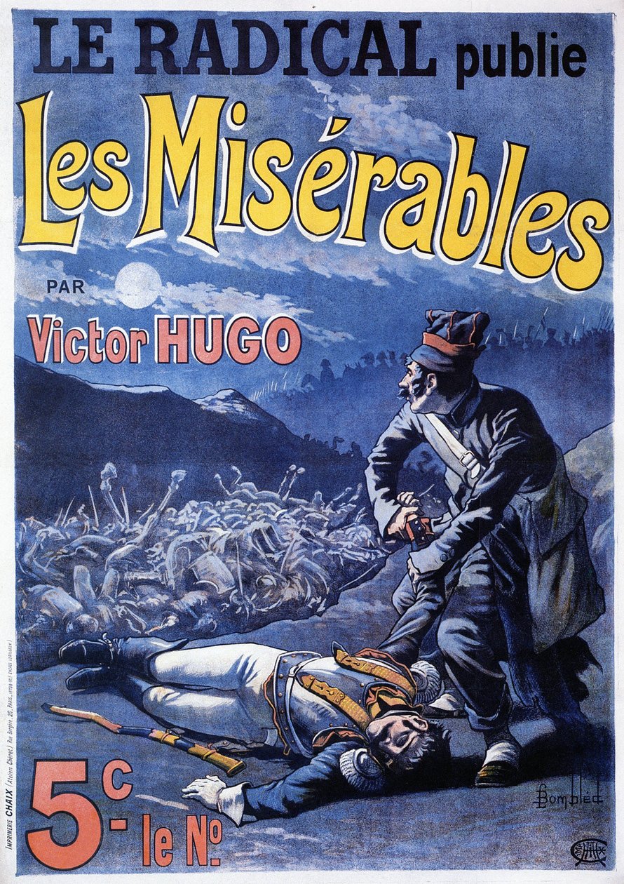 Poster announcing the publication of Victor Hugo