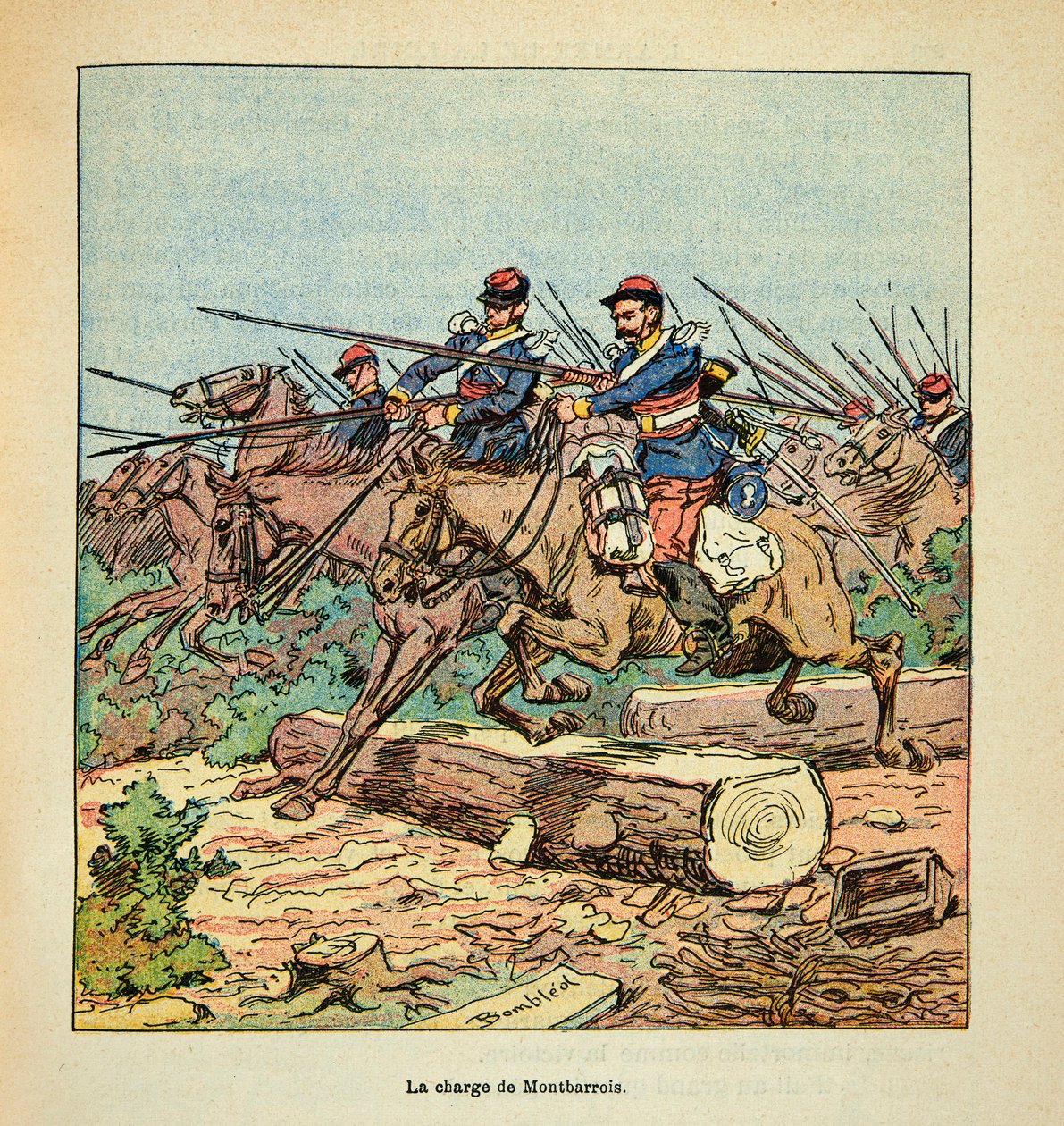 The Armee of the Loire بقلم يوجين سيرجنت ، ديت جرينست ، رسمها لويس بومبلد (1862-1927) (الحرب الفرنسية الألمانية ؛ حملة 1870-1871): معركة لادون في 22 نوفمبر بواسطة تفجير لويس تشارلز