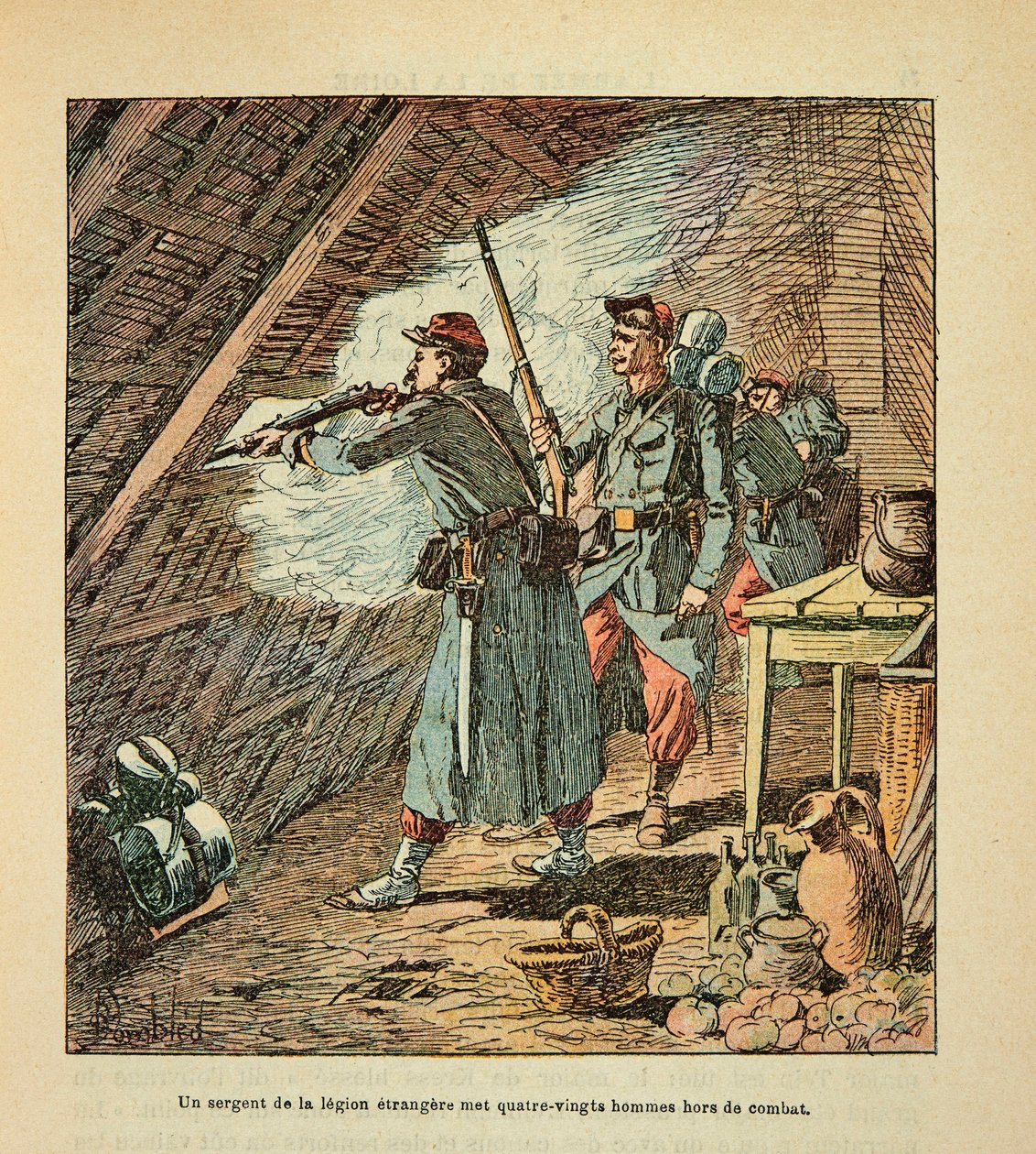 The Armee of the Loire بقلم يوجين سيرجنت ، المعروف باسم جرينست ، رسمه لويس بومبلد (1862-1927) (الحرب الفرنسية الألمانية ؛ حملة 1870-1871): معركة أورليانز في 11 أكتوبر بواسطة تفجير لويس تشارلز