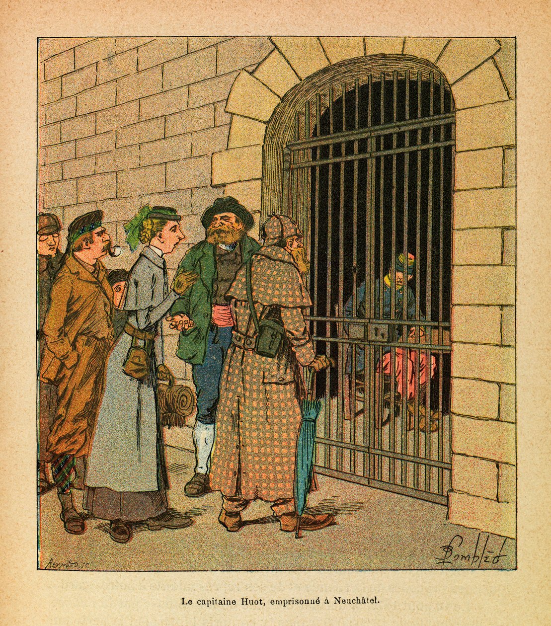 الجيش الشرقي ليوجين رقيب ، ديت جرينست ، رسمه لويس بومبلد (1862-1927) (الحرب الفرنسية الألمانية ؛ حملة 1870-1871): سجن الكابتن Huot في نيوشاتيل ، مجموعة خاصة بواسطة تفجير لويس تشارلز