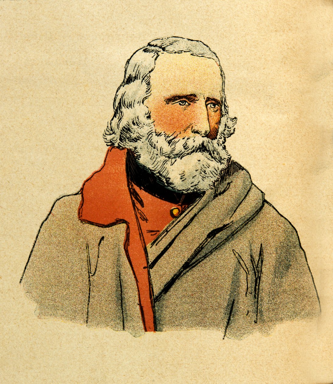 الجيش الشرقي ليوجين رقيب ، المعروف باسم جرينست ، رسمه لويس بومبلد (1862-1927) (الحرب الفرنسية الألمانية ؛ حملة 1870-1871): صورة جوزيبي غاريبالدي (1807-1882) ، مجموعة خاصة بواسطة تفجير لويس تشارلز