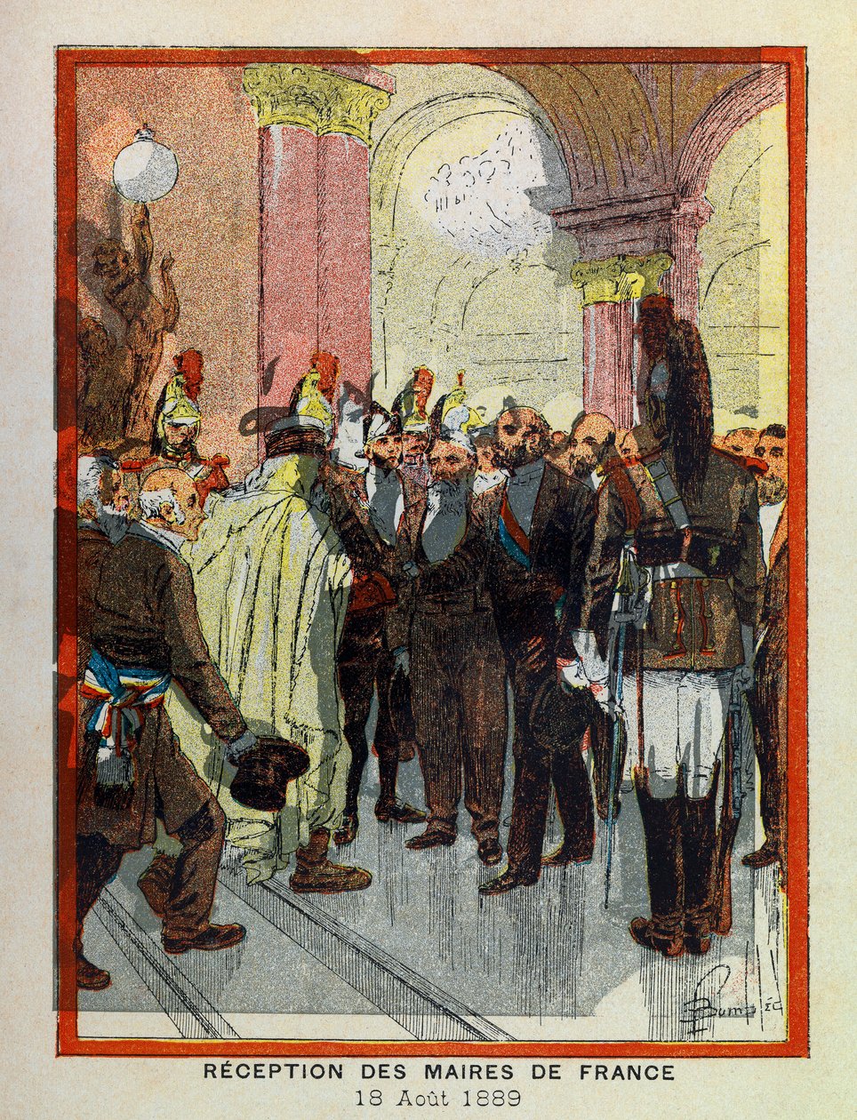 الرحلات الكبرى لفندق Hotel de Ville de Paris بواسطة A.Mercier ، رسمها لويس بومبلد (1862-1927): 18 أغسطس بواسطة تفجير لويس تشارلز