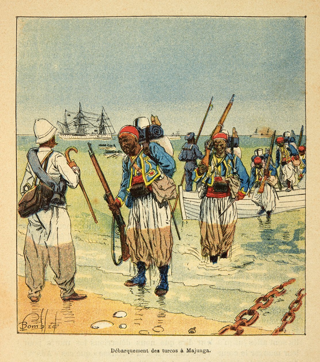 الحرب في مدغشقر - التاريخ القصصي للبعثات الفرنسية 1885-1895 بقلم هنري جالي ديت جاليشيت (1854-1922) ، مصور من قبل لويس بومبلد (1862-1927): مجموعة خاصة بواسطة تفجير لويس تشارلز