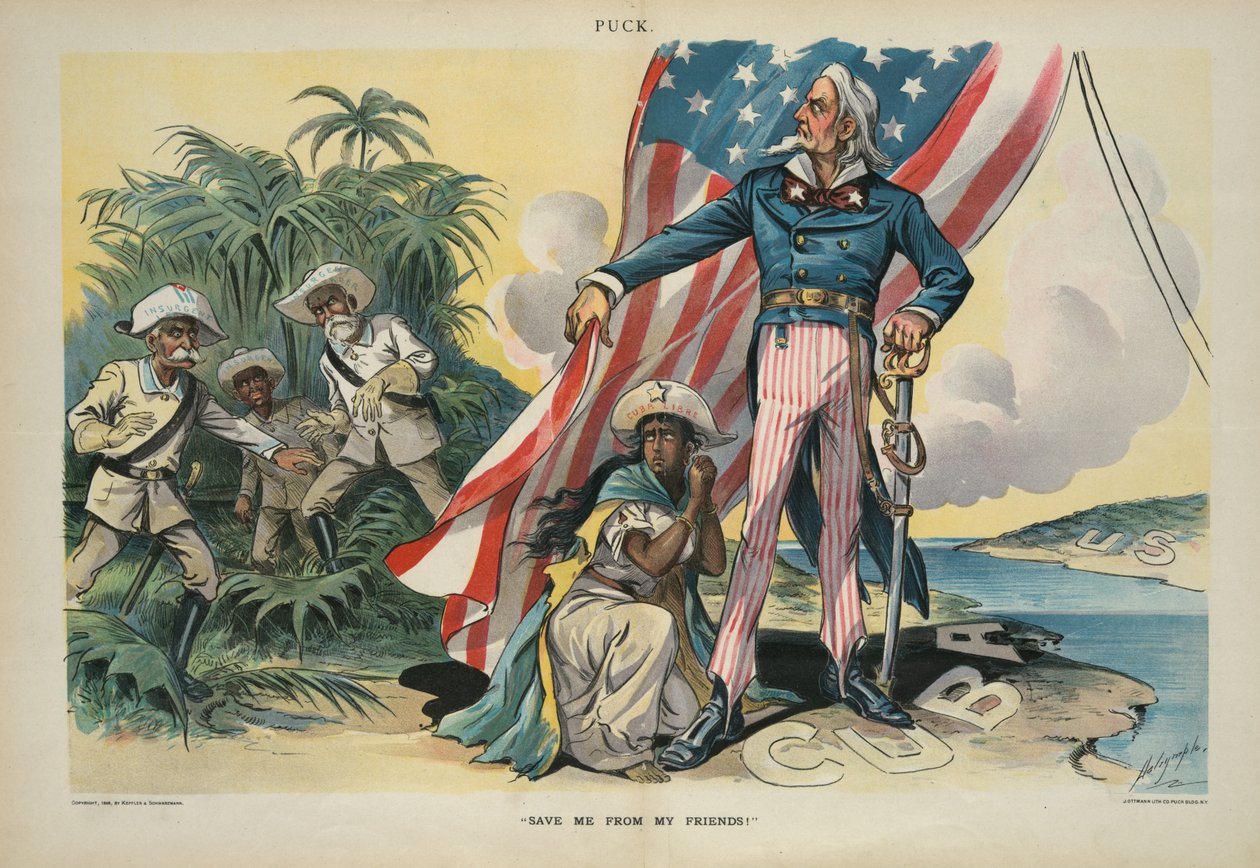 أنقذني من أصدقائي !، 1898 (chromolithograph) بواسطة لويس دالريمبل