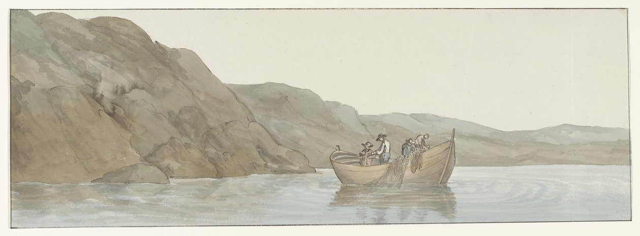 Gezicht op Kaap Paceco في كالابريا bij de stad Scilla منظر لـ Cape Paceco في كالابريا بالقرب من Scilla (العنوان على الكائن) رحلات في إيطاليا وصقلية ومالطا - 1778 (عنوان السلسلة) بواسطة لويس دوكروس