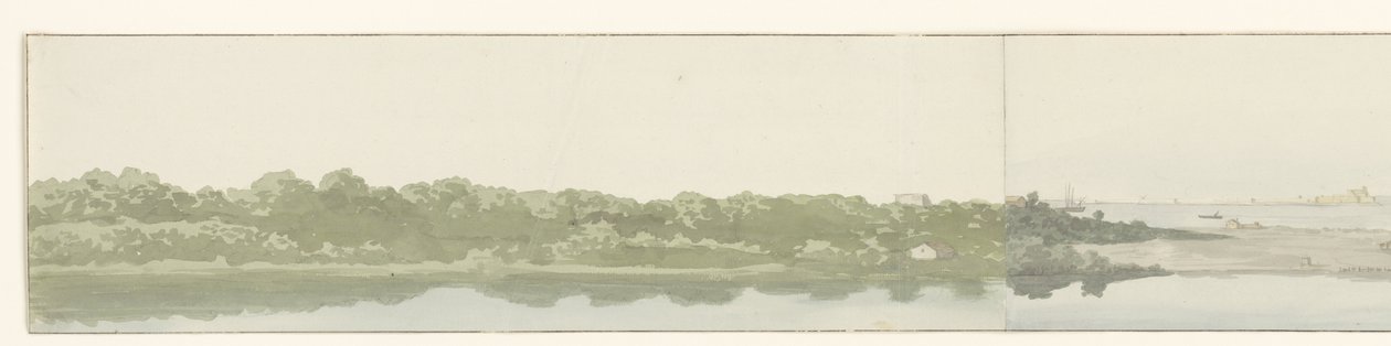 منظر هافن فان برينديزي لميناء برينديزي (عنوان على القطعة) رحلات في إيطاليا وصقلية ومالطا - 1778 (عنوان السلسلة) بواسطة لويس دوكروس