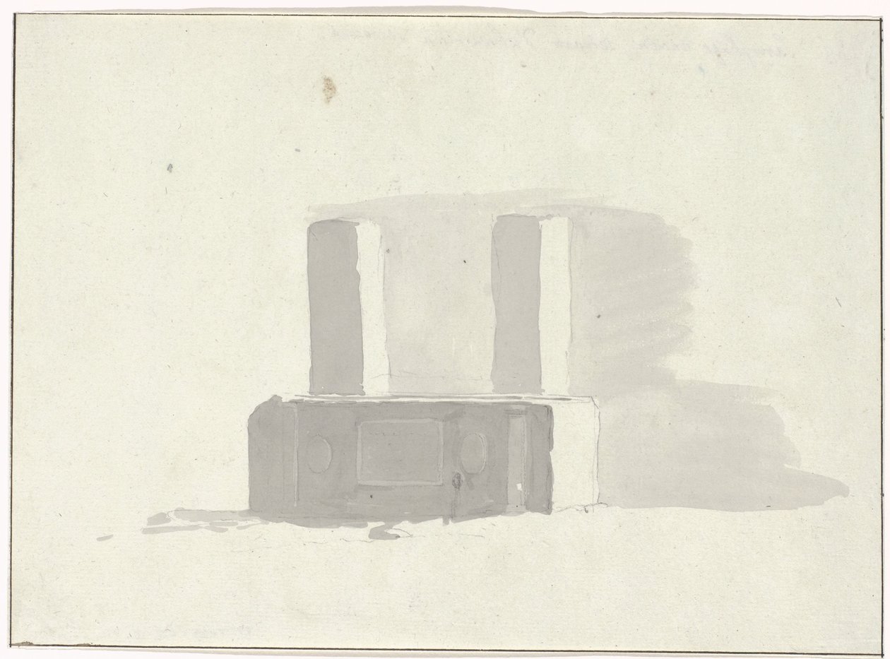 التابوت القديم الذي يعمل كحوض للشرب في Terracina Sarcophage ancien،خادم d'abreuvoir à Terracina (عنوان على القطعة) Voyage en Italie, en Sicile et à Malte - 1778 (عنوان السلسلة) بواسطة لويس دوكروس