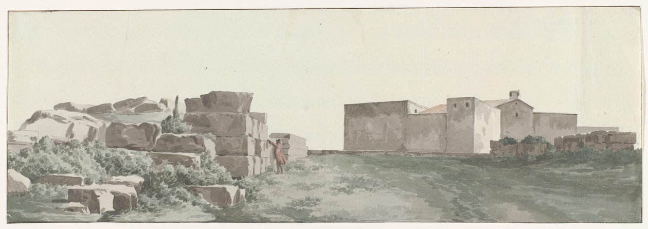 Profiel van de binnenmuren en buitenmuren van de oude stad Manduria الملف الشخصي للجدران الداخلية والخارجية لماندوريا القديمة (العنوان على الكائن) رحلات في إيطاليا وصقلية ومالطا - 1778 (عنوان السلسلة) بواسطة لويس دوكروس