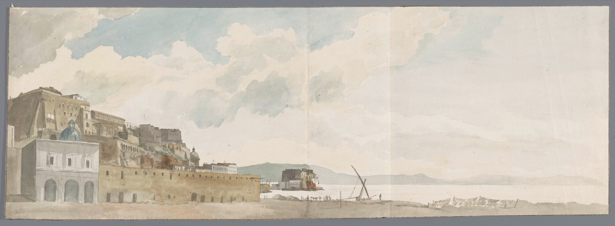 التقى Uitzicht vanaf balkon van de herberg في نابلس مع onder Andere Castel dell'Ovo View مأخوذ من شرفة بيت الشباب في نابولي ، حيث توجد قلعة Egg ، وكنيسة النصر ، & c (العنوان على الكائن). إيطاليا وصقلية ومالطا - 177 بواسطة لويس دوكروس