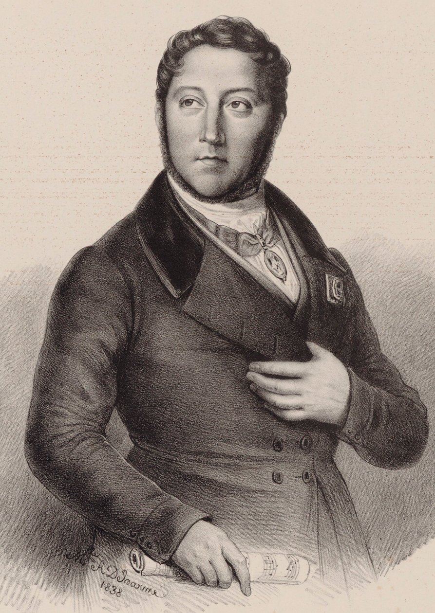 صورة الملحن جواتشينو أنطونيو روسيني 1792-1868 ، 1838. بواسطة لويس دوبري