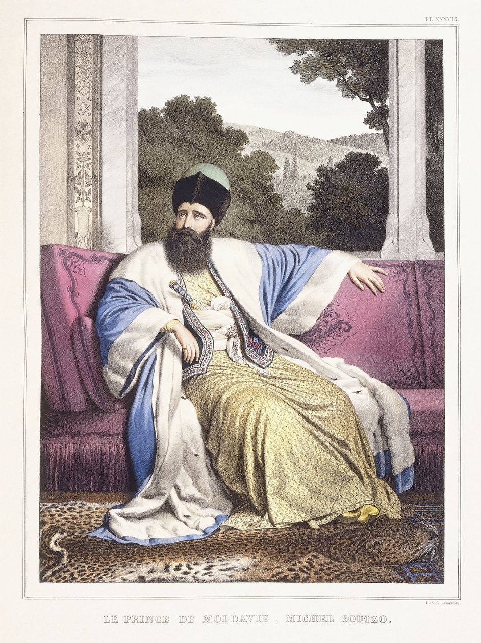 أمير مولدوفا مايكل سوتزو. لو برينس دي مولدافي ، ميشيل سوتزو ، 1825-1837 بواسطة لويس دوبري
