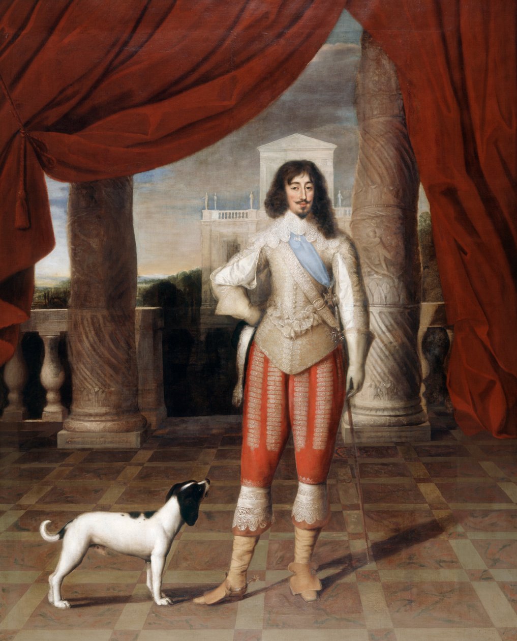 لويس الثالث عشر ملك فرنسا (زيت على لوح) بواسطة لويس فرديناند (سي 1612-89) ايل