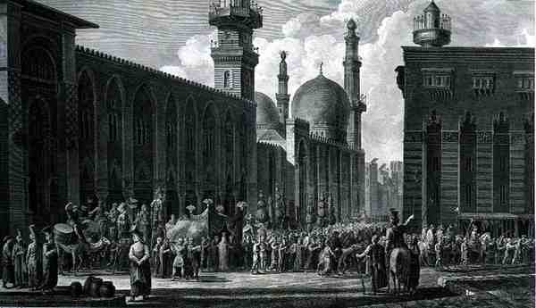 زواج في مدينة القاهرة ، نقشها تشارلز إيمانويل باتاس (1744-1802) من المجلد الثالث من "رحلة بيتوريسك" ، الذي نشرته ليترون ، باريس بواسطة لويس فرانسوا (بعد) كاساس