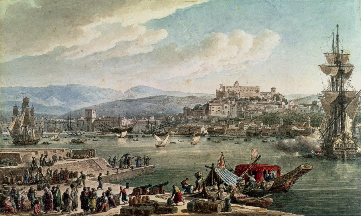 ميناء تريست ، 1802 (ملصق) بواسطة لويس فرانسوا كاساس