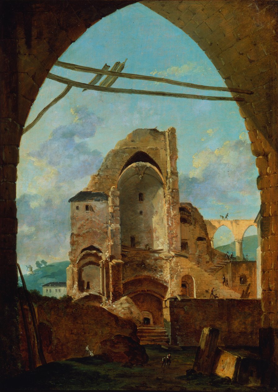 هدم دير مونمارتر ، c1740-1800. بواسطة لويس جابرييل مورو