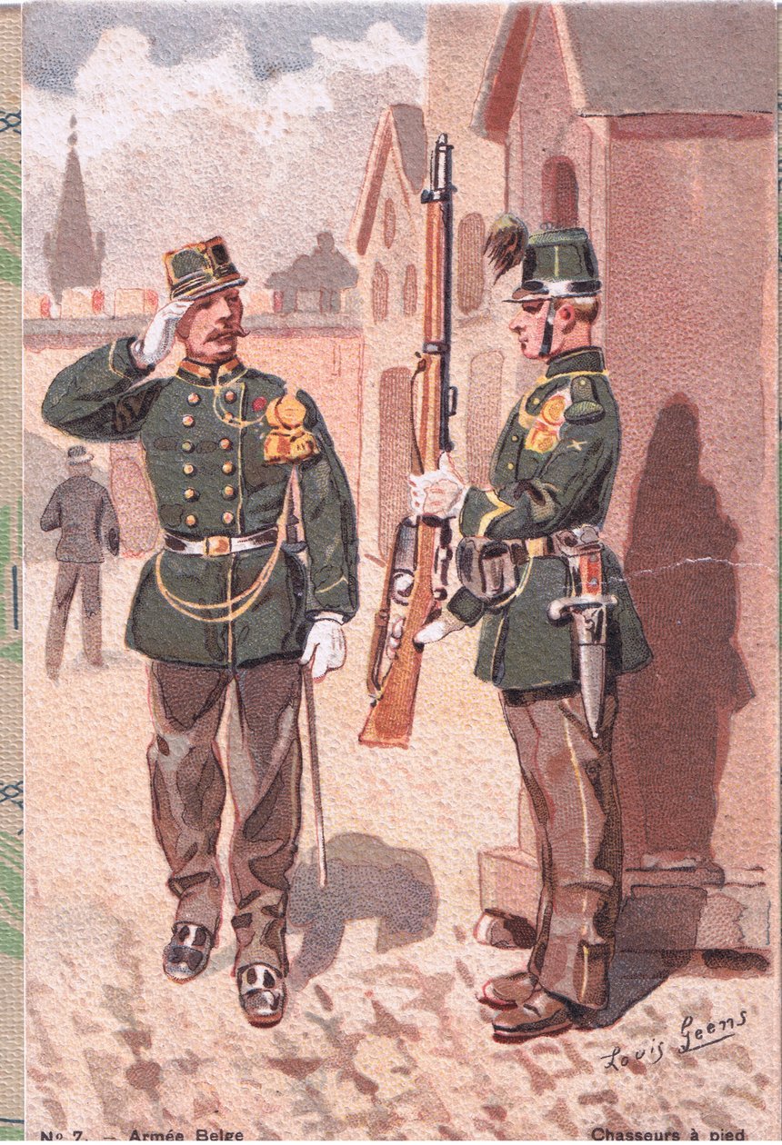 Chasseurs A Pied, Postcard بواسطة لويس جينس
