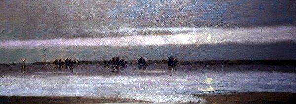 عودة أسطول صيد من خليج كاربيس حوالي 1904 (زيت على قماش) بواسطة لويس جرير