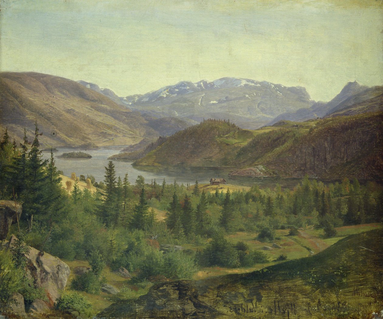 Hjelle في بلاط Valders Fjord ، 1835 بواسطة لويس جورليت