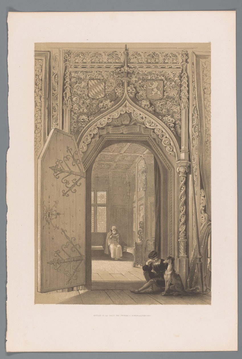 باب الغرفة الأميرية في Hohensalzburg مدخل salle des princes a Hohensaltzbourg (العنوان على الجسم) بواسطة لويس هاجي