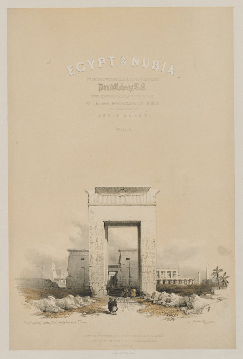 مصر والنوبة: Frontispiece Volume V ، 1849. بواسطة لويس هاجي