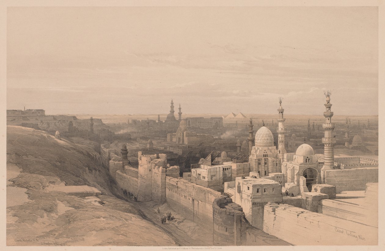 مصر والنوبة: المجلد الثالث - رقم 26 ، القاهرة ، تطل على الغرب ، 1838. بواسطة لويس هاجي