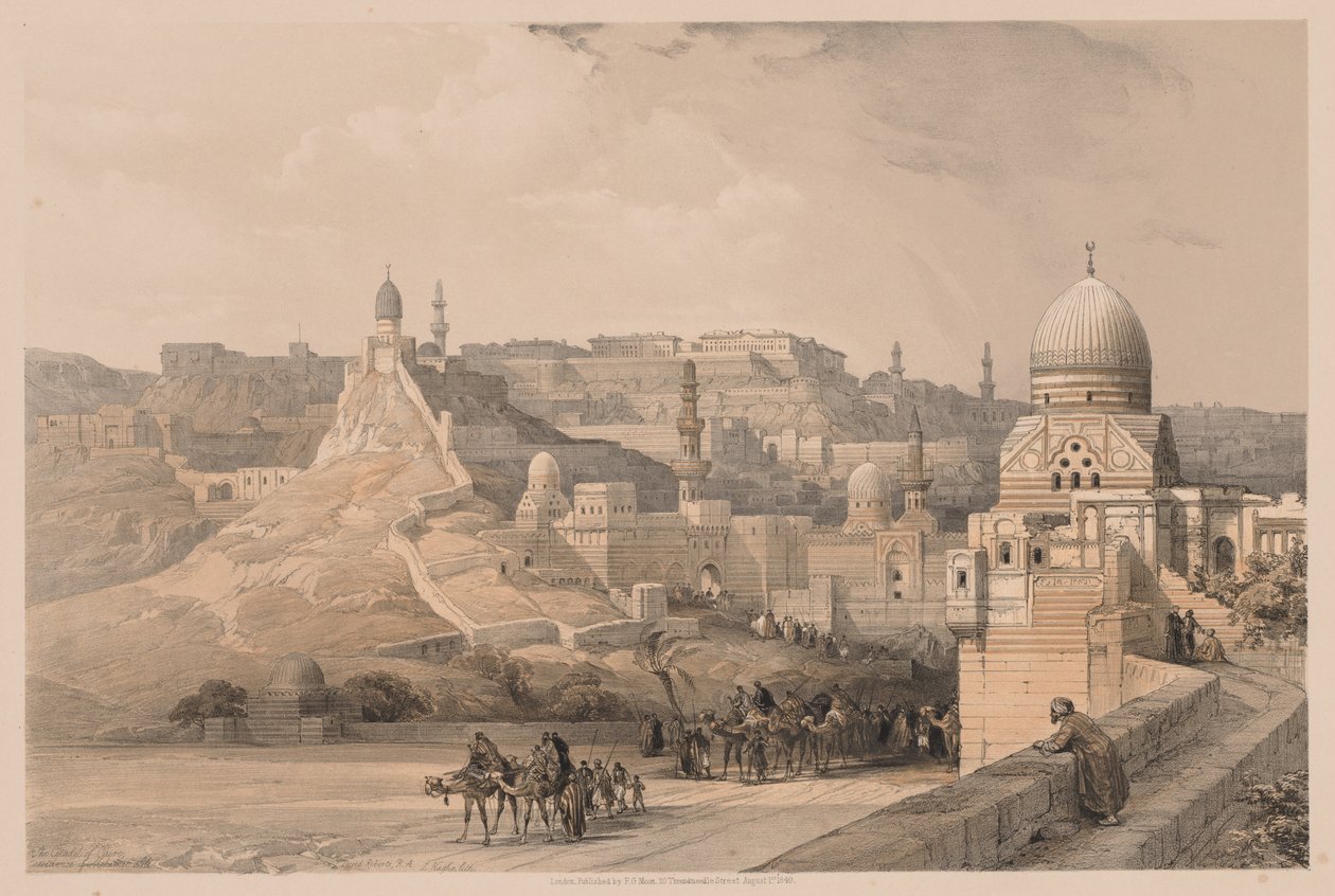 مصر والنوبة: المجلد الثالث - رقم 34 ، قلعة القاهرة ، سكن محمد علي ، 1838. بواسطة لويس هاجي