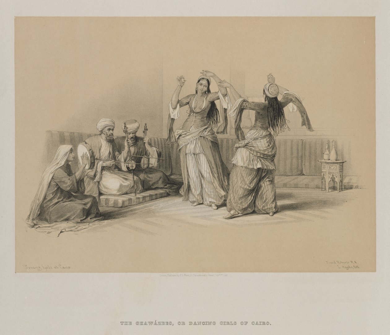 مصر والنوبة ، المجلد الثالث: بنات الرقص في القاهرة ، 1849. بواسطة لويس هاجي