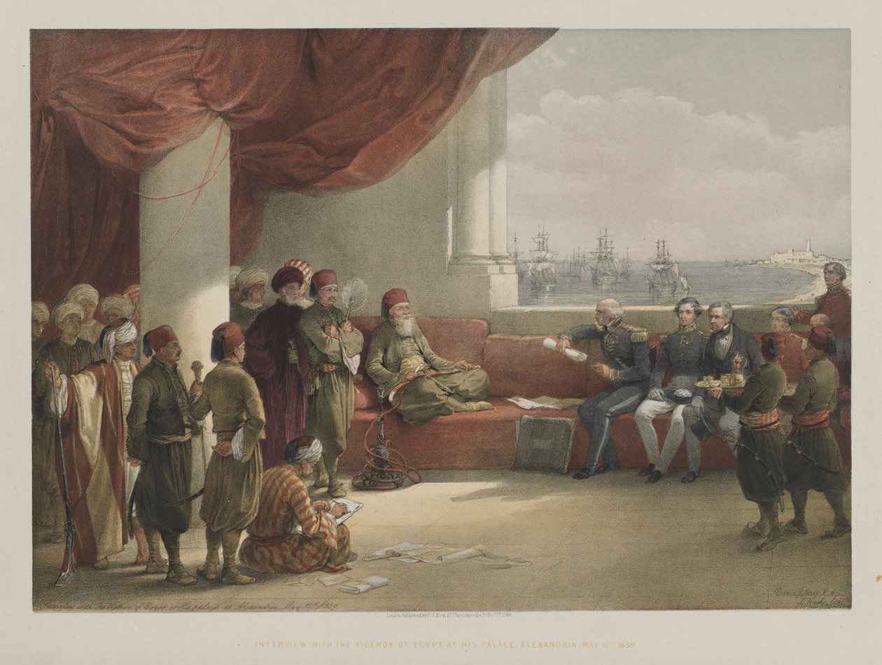 مصر والنوبة ، المجلد الثالث: مقابلة مع نائب الملك في مصر ، بقصره ، الإسكندرية ، 1848. بواسطة لويس هاجي