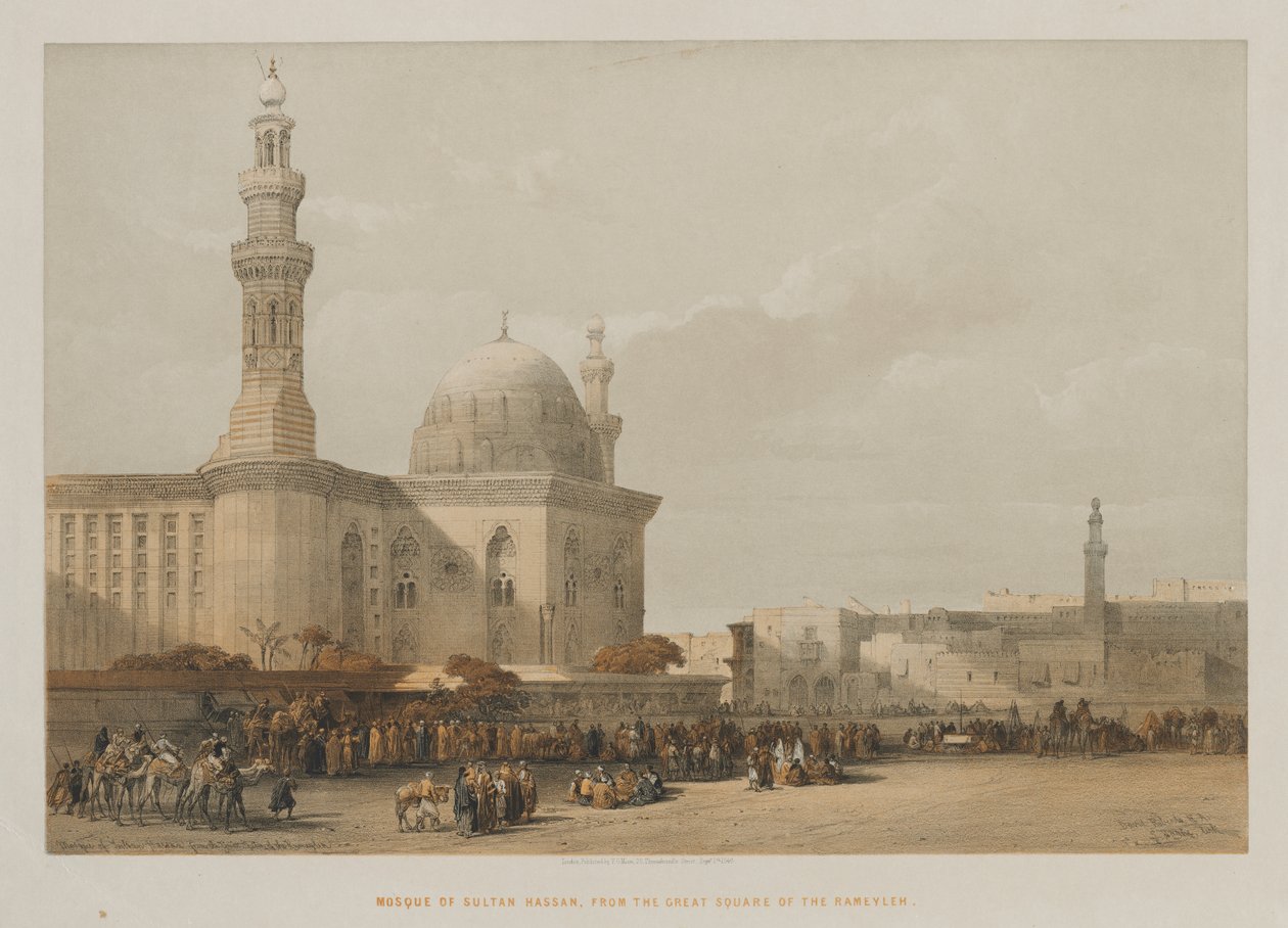مصر والنوبة ، المجلد الثالث: مسجد السلطان حسن ، من ساحة الرميلة الكبرى بواسطة لويس هاجي