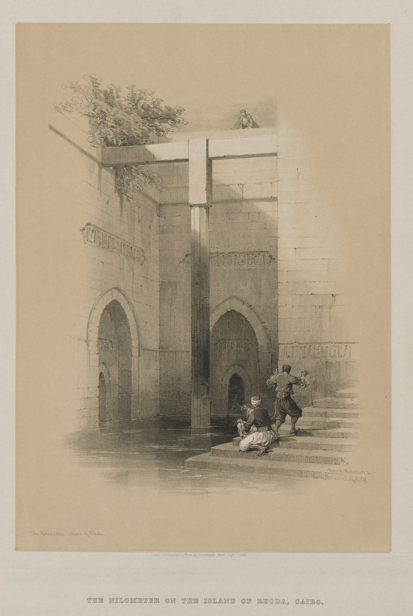 مصر والنوبة ، المجلد الثالث: مقياس النيل. جزيرة رودا ، 1849. بواسطة لويس هاجي