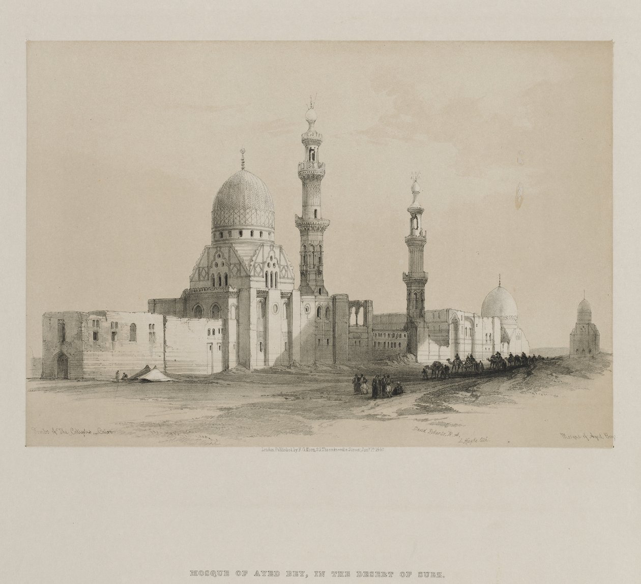 مصر والنوبة ، المجلد الثالث: مقابر الخلفاء - القاهرة. مسجد عايد بى ، ص 1849. بواسطة لويس هاجي