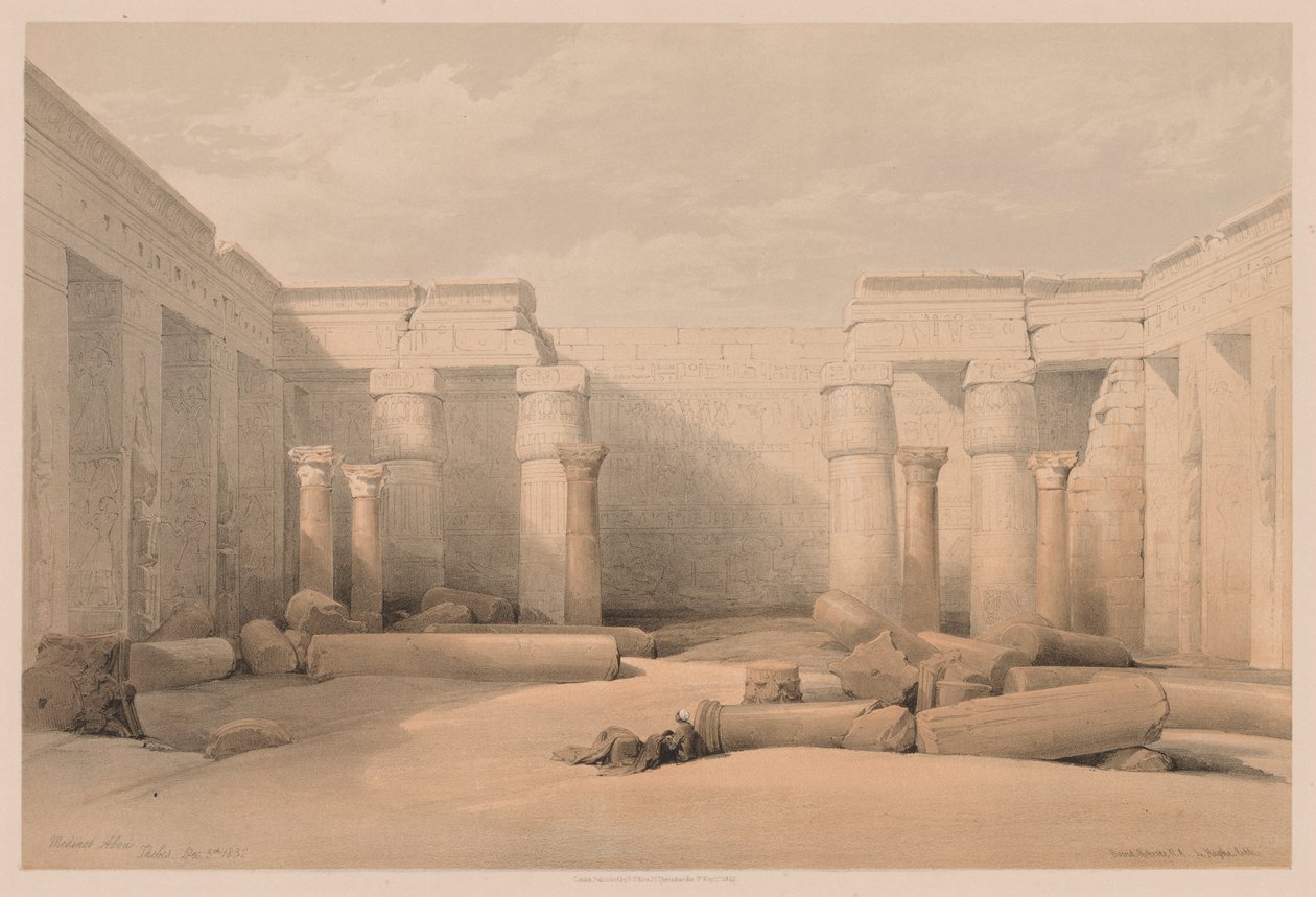 مصر والنوبة: المجلد الثاني - رقم 18 ، مدينة أبو ، طيبة ، 1832. بواسطة لويس هاجي
