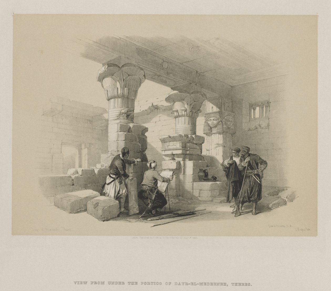 مصر والنوبة ، المجلد الثاني: دير المدينة ، طيبة ، 1848. بواسطة لويس هاجي