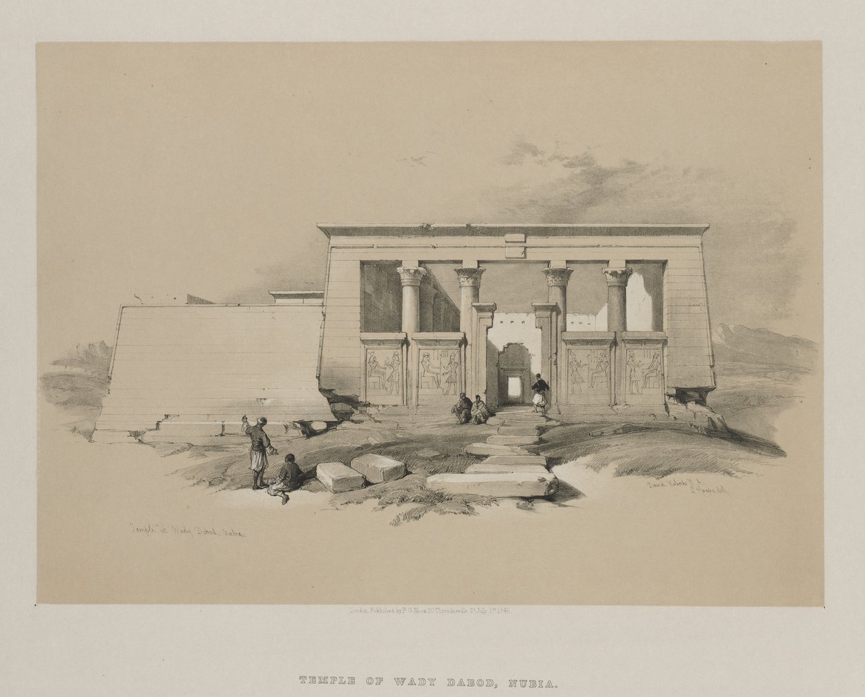 مصر والنوبة ، المجلد الثاني: المعبد في وادي دابود ، النوبة ، 1848. بواسطة لويس هاجي