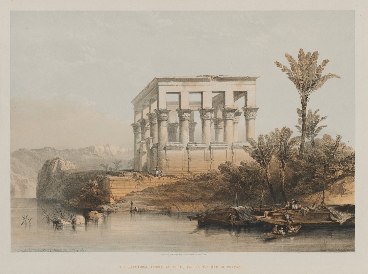 مصر والنوبة ، المجلد الثاني: معبد هايبرال في فيلة ، المسمى سرير فرعون ، 1848. بواسطة لويس هاجي