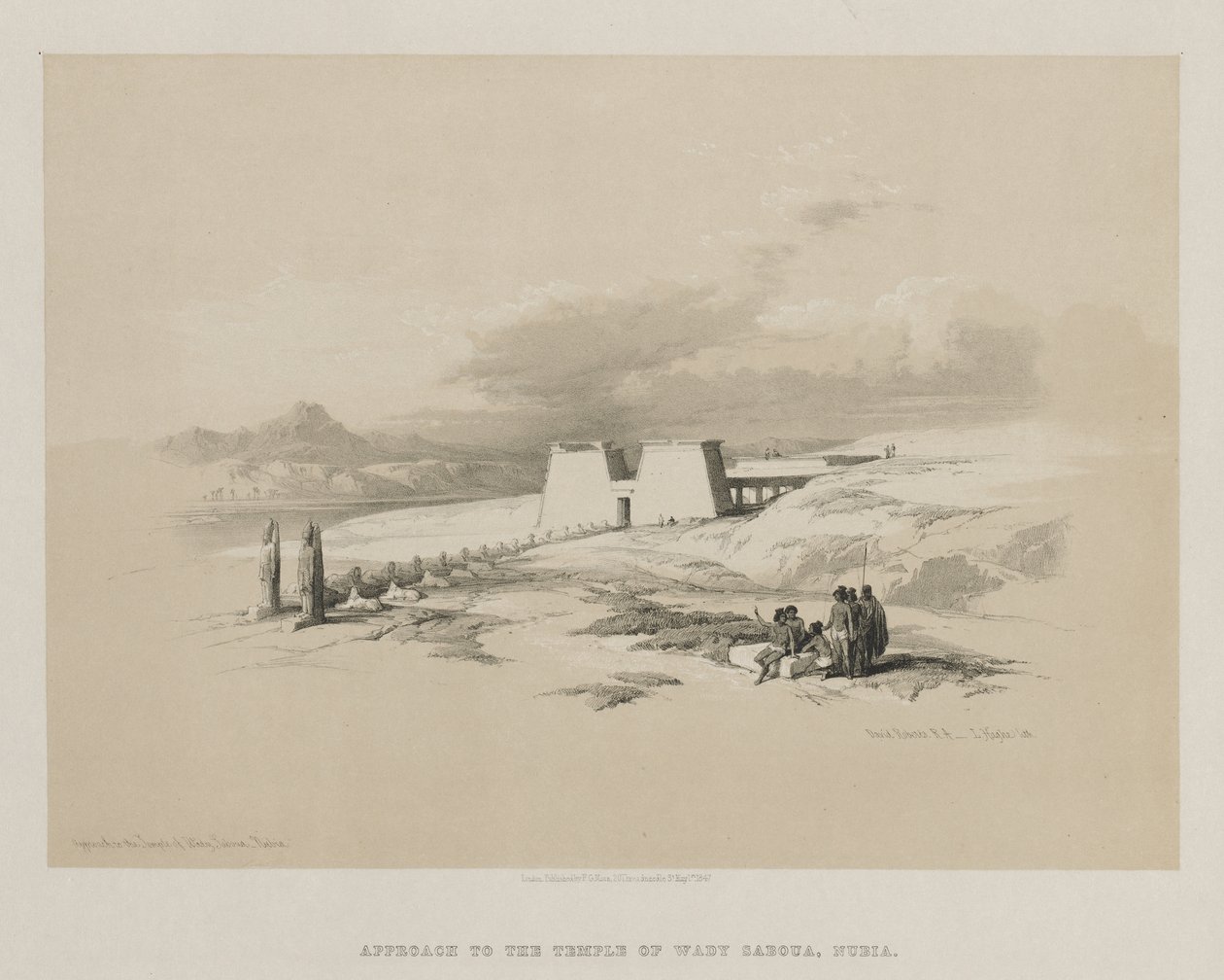 مصر والنوبة ، المجلد الأول: نهج معبد وادي صابوة ، النوبة ، 1847. بواسطة لويس هاجي