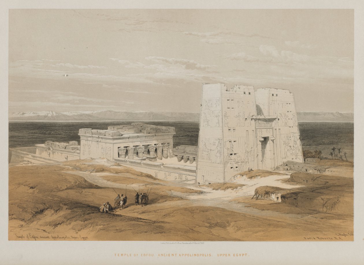 مصر والنوبة ، المجلد الأول: المعبد في إدفو ، أبولينوبوليس القديمة ، صعيد مصر ، 1847. بواسطة لويس هاجي