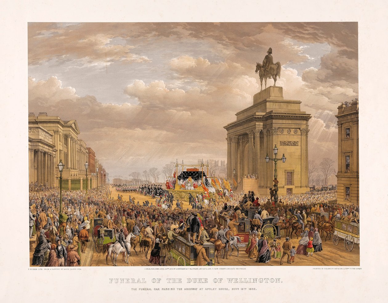 جنازة دوق ولينغتون ، 18 نوفمبر 1852 ، حانة. 1853. بواسطة لويس هاجي