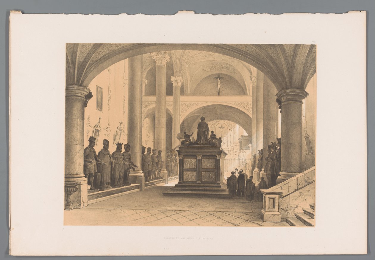 قبر ماكسيميليان الأول في إنسبروك Tombeau de Maximilien I à Inspruck (العنوان على الكائن) بواسطة لويس هاجي