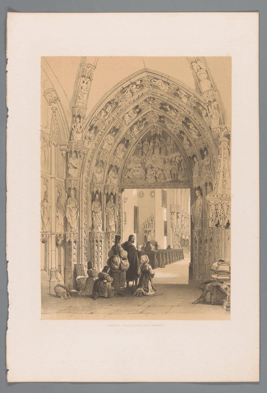 بوابة كنيسة السيدة العذراء في نورمبرغ Portail de l'Église de Notre-Dame a Nuremberg (العنوان على الكائن) بواسطة لويس هاجي