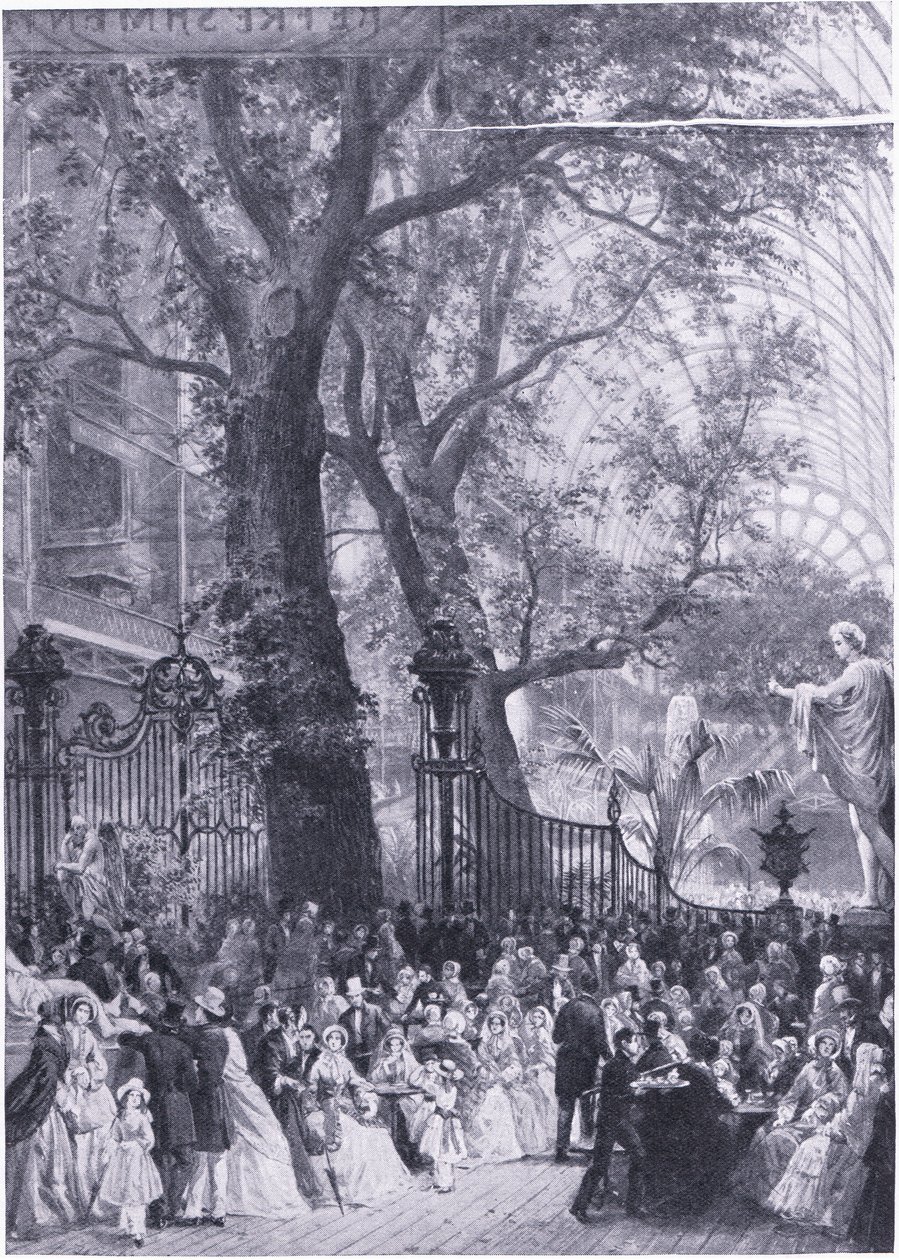 Interiror of the Great International Exhibition 1851، from Cassells History of the British People منشور بواسطة Waverley Book Company Limited، c.1940 بواسطة لويس لاهاي