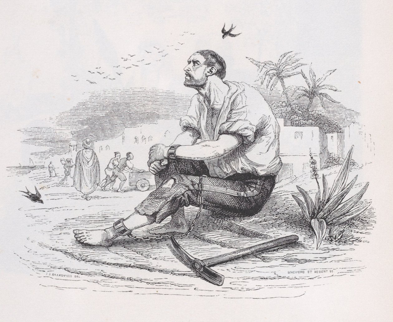 The Swallows from The Complete Works of Béranger، 1836. المبدعون: Louis-Henri Brevière، Cesar-Auguste Hebert. بواسطة لويس هنري بريفير ، سيزار أوغست هيبرت